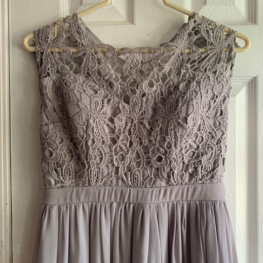 Maniju mauve lace bridesmaid dress